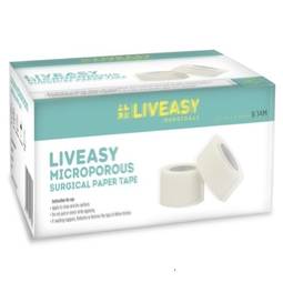 Liveasy Microporous Surgical Paper Tape (2 Inch*5 Meter) Pack of 2