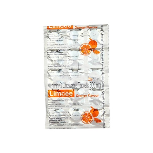 LimO Vitamin C500mg  Zinc Chewable Tablets Orange Flavour 45 Tablets   Amazonin Health  Personal Care